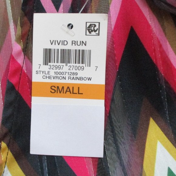 Inc International Concepts Chevron Faux Wrap Top S - Picture 3 of 9